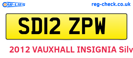 SD12ZPW are the vehicle registration plates.