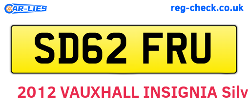 SD62FRU are the vehicle registration plates.
