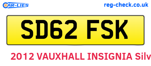 SD62FSK are the vehicle registration plates.