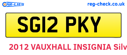 SG12PKY are the vehicle registration plates.