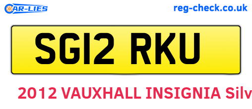 SG12RKU are the vehicle registration plates.