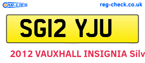 SG12YJU are the vehicle registration plates.