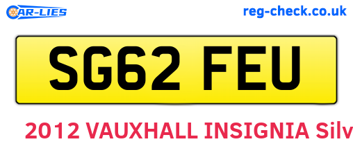 SG62FEU are the vehicle registration plates.