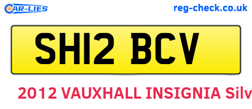 SH12BCV are the vehicle registration plates.