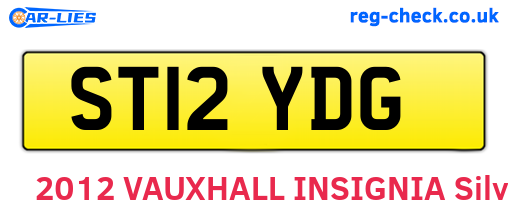 ST12YDG are the vehicle registration plates.