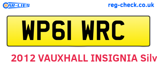 WP61WRC are the vehicle registration plates.