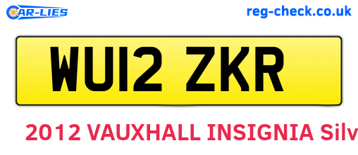 WU12ZKR are the vehicle registration plates.