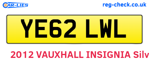 YE62LWL are the vehicle registration plates.