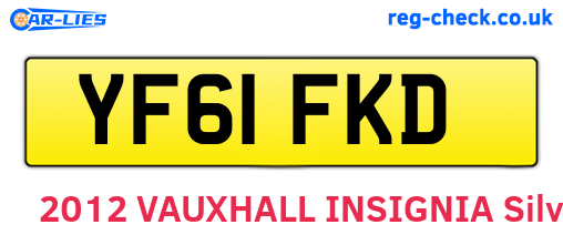 YF61FKD are the vehicle registration plates.