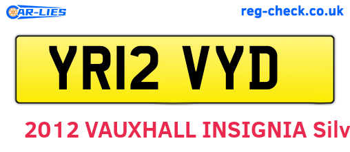 YR12VYD are the vehicle registration plates.