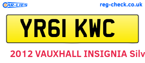 YR61KWC are the vehicle registration plates.