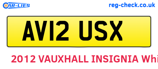 AV12USX are the vehicle registration plates.