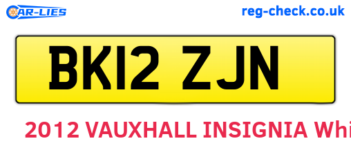 BK12ZJN are the vehicle registration plates.
