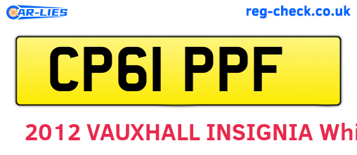 CP61PPF are the vehicle registration plates.