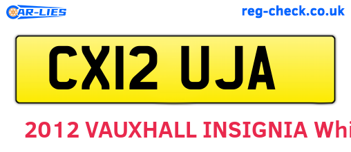 CX12UJA are the vehicle registration plates.