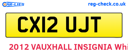 CX12UJT are the vehicle registration plates.