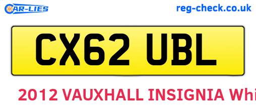 CX62UBL are the vehicle registration plates.