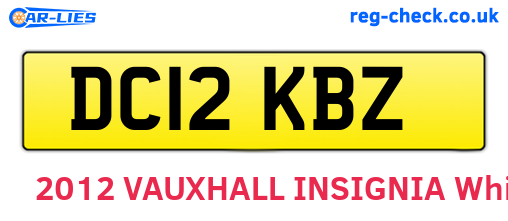 DC12KBZ are the vehicle registration plates.