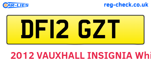 DF12GZT are the vehicle registration plates.
