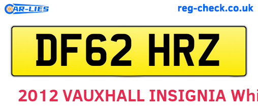DF62HRZ are the vehicle registration plates.