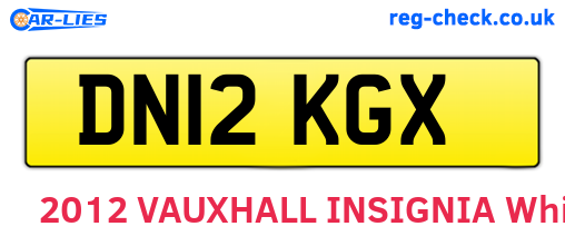 DN12KGX are the vehicle registration plates.