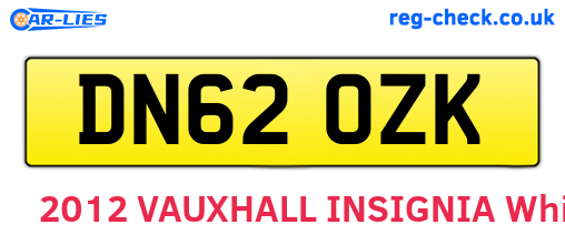 DN62OZK are the vehicle registration plates.
