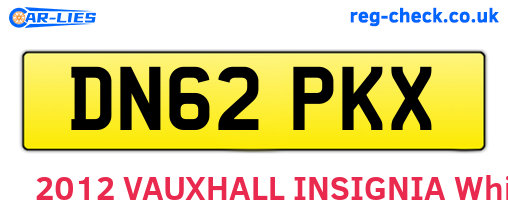 DN62PKX are the vehicle registration plates.