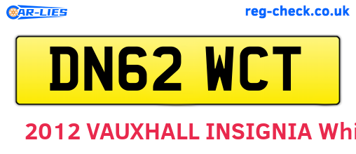 DN62WCT are the vehicle registration plates.