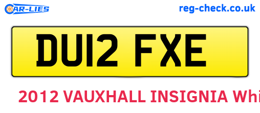 DU12FXE are the vehicle registration plates.