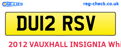 DU12RSV are the vehicle registration plates.