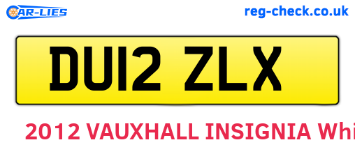 DU12ZLX are the vehicle registration plates.
