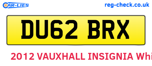 DU62BRX are the vehicle registration plates.