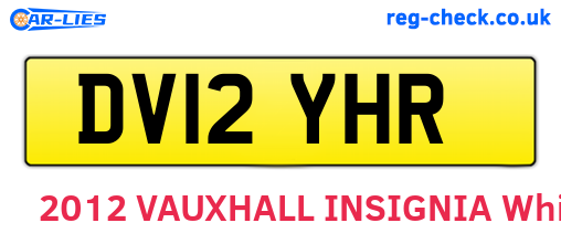 DV12YHR are the vehicle registration plates.