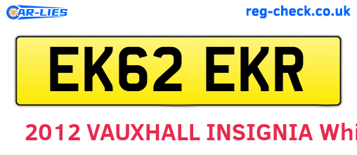 EK62EKR are the vehicle registration plates.