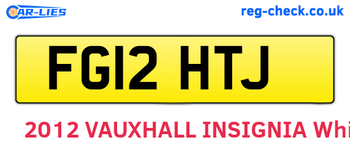 FG12HTJ are the vehicle registration plates.