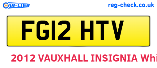 FG12HTV are the vehicle registration plates.