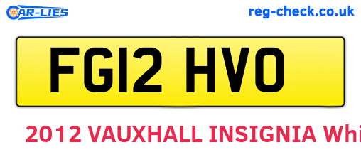 FG12HVO are the vehicle registration plates.