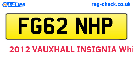 FG62NHP are the vehicle registration plates.