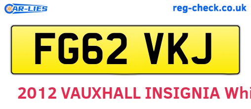 FG62VKJ are the vehicle registration plates.