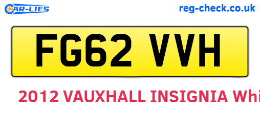 FG62VVH are the vehicle registration plates.