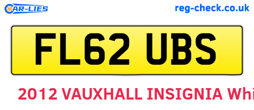 FL62UBS are the vehicle registration plates.