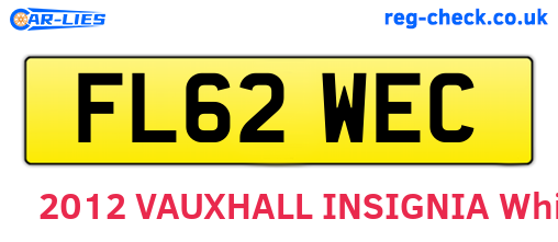 FL62WEC are the vehicle registration plates.
