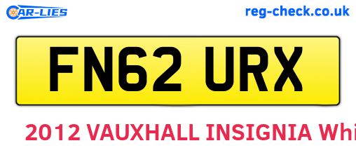 FN62URX are the vehicle registration plates.