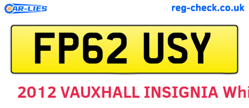 FP62USY are the vehicle registration plates.