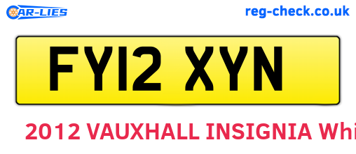 FY12XYN are the vehicle registration plates.