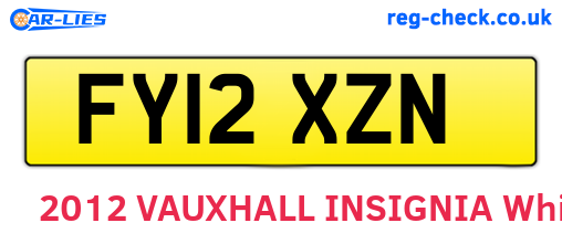 FY12XZN are the vehicle registration plates.