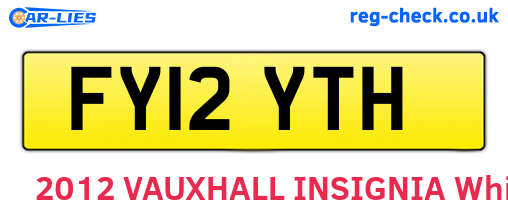 FY12YTH are the vehicle registration plates.