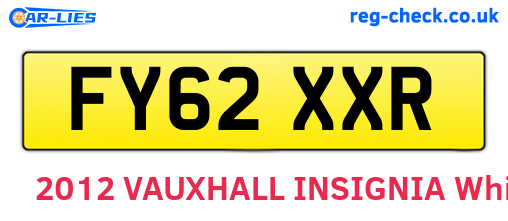FY62XXR are the vehicle registration plates.