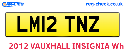 LM12TNZ are the vehicle registration plates.