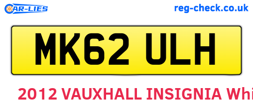 MK62ULH are the vehicle registration plates.